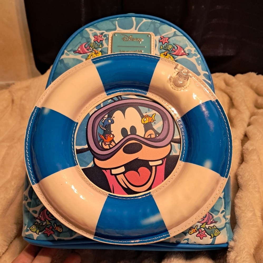 New With Tags Loungefly Disney Goofy Floatie Mini Backpack Exclusive - Picture 3 of 8